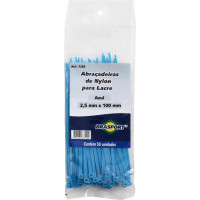 Abracadeira Nylon Brasfort Azul 2,5X100 50 Pecas 7293