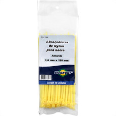 Abracadeira Nylon Brasfort Amarela 3,6X150 50 Pecas 7300