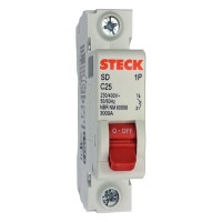 Kit C/4 - Disjuntor Steck Din Unipolar 25A Sd61 C Sdd61C25