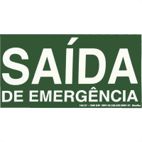 Placa Sinalizacao Pvc 15X30 ''Saida Emergencia'' Fluorescente 315Am