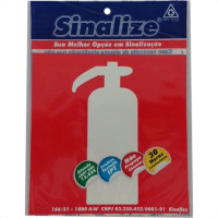 Placa Sinalizacao Pvc 15X15 ''Extintor Incendio'' Fluorescente 350Ad