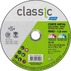 Disco De Corte Para Inox Norton Classic 4.1/2X1,6X7/8 