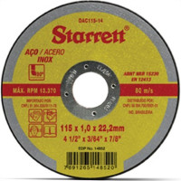 Disco De Corte Para Inox Starrett 4.1/2 X 3/64 X 7/8 Dac115-14 - Kit C/12 