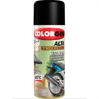 Tinta Spray Colorgin Alta Temperatura Preto 300Ml 5722