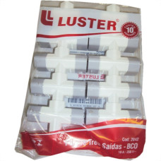 Pino 3 Saidas 2 Polos Luster Branco 2042 - Kit C/10 