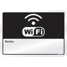 Placa Sinalizacao Aluminio 16X23 ''Wifi Insira Senha'' 150Ar