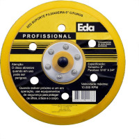 Disco Borracha Eda Para Lixadeira 6 Furo 6'' Com Velcro 8Zg