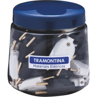 Pino Macho 2 Polos Tramontina 10A Preto/Branco  - Kit C/42 