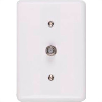 Conjunto Ilumi 4X2 Branco Com Placa(1Tomada Coaxial) 2553