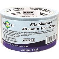 Fita Silver Tape Brasfort Multiuso 48 X 10M Cinza 7548