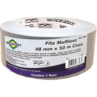 Fita Silver Tape Brasfort Multiuso 48 X 50M Cinza 7549