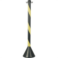 Pedestal Pvc 90Cm Plastcor Preto/Amarelo  - Kit C/4 