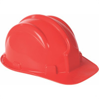 Capacete Com Carneira Plastcor Plastico Vermelho 