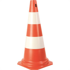 Cone Rigido Plastcor Plastico Laranja/Branco 75Cm 