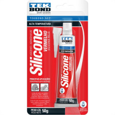 Cola Silicone Tekbond 50G Alta Temperatura Vermelha 