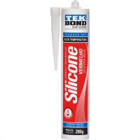 Cola Silicone Tekbond 280G Alta Temperatura Vermelha 