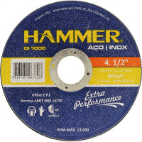 Disco De Corte Para Inox Hammer 4.1/2''X1.0Mm Gydi1000