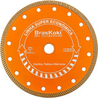 Disco Diamantado Braskoki 230Mm Turbo Jet Laranja Seco/Agua 