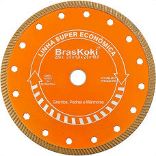 Disco Diamantado Braskoki 230Mm Turbo Jet Laranja Seco/Agua 