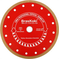 Disco Diamantado Braskoki 230Mm Turbo Jet Profissional Seco/Agua 