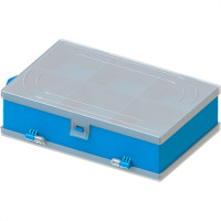 Caixa Organizadora Valeplast Cristal Pequena Azul 10X16 65.020