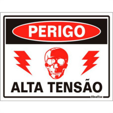 Placa Sinalizacao Poliestireno 15X20 ''Perigo Alta Tensao''  220Be