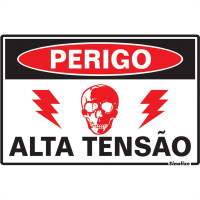 Placa Sinalizacao Poliestireno 20X30 ''Perigo Alta Tensao''  250Ao