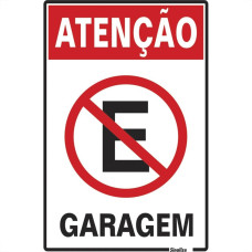 Placa Sinalizacao Poliestireno 20X30 ''Atencao Garagem''  250Az