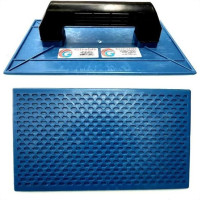 Desempenadeira Pvc Giraldi 16X28 Corrugada Azul 