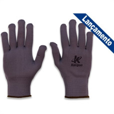 Luva Helanca Kalipso Nylon Cinza  - Kit C/12 