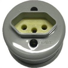 Tomada Externa Voltec 2 Polos +Terra 20A Cinza V419.2 - Kit C/30 