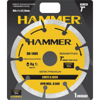 Disco Diamantado Hammer Segmentado 180Mm Seco Gydd1400