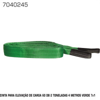 Cinta Para Elevacao De Cargas Multifitas 60Db 2Tonelada Verde 4,0M 