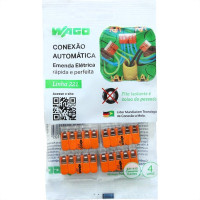 Conector Emenda Wago Flow 5Polo 4Mm Cm 4Pecas 415 