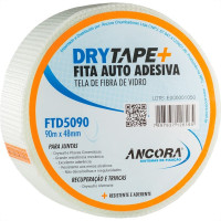 Fita Drywall Ancora Fibra De Vidro Telada 48Mmx90M Ftd5090