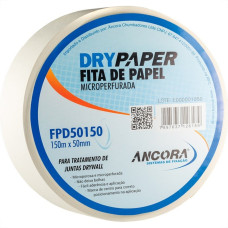 Fita Drywall Ancora De Papel Microperfurada 50Mmx150M Fpd50150