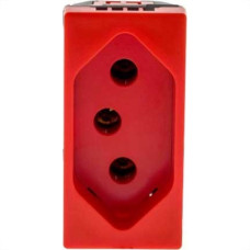 Modulo Pial Plus+ Vermelho 1Tomada 20A Borne Parafuso 615079Vm