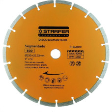 Disco Diamantado Starfer Eco Segmentado 230Mm Seco/Agua 