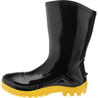 Bota Marluvas Preta Solado Amarelo (Cano Medio) 45 Par 