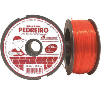 Linha Pedreiro Nylon Mazzaferro 0,8Mm 100M Laranja 19Dp1Lp80 - Kit C/10 