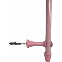 Varao Cortina Cadiz Simples 1,5M Rosa Com Suporte 10012