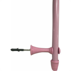 Varao Cortina Cadiz Simples 1,5M Rosa Com Suporte 10012