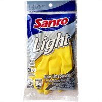 Luva Sanro Light Amarela Tam.P Par 