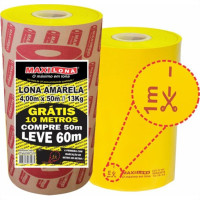 Lona Plastica Maxilona Amarela Reciclada 4X 50M+10M 13Kg 100 Micras 1.01.0005