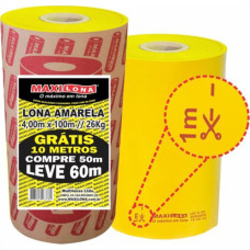 Lona Plastica Maxilona Amarela Reciclada 4X100M+10M 26Kg 100 Micras 1.01.0052