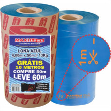 Lona Plastica Maxilona Azul Reciclada 4X 50M+10M 13Kg 100 Micras 1.01.0056