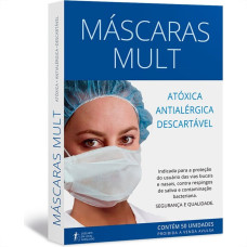 Mascara Protecao Descartavel Branca Mult Tnt Tripla Face  - Kit C/50 