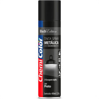 Tinta Spray Chemicolor Metalico Preto 400Ml 