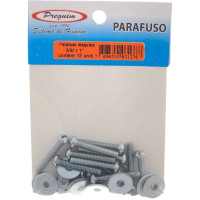 Cartela Parafuso Rosca Maquina Preguim   Redonda 5/32 X 1 Com 12 Pecas 1378