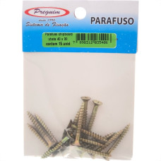 Cartela Parafuso Chipboard Preguim Cabeca Chata Philips 4,0X30 Com 15 Pecas 5406